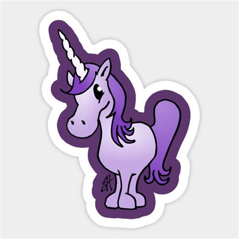 Purple Unicorn Sticker Teepublic Unicorn Purple Stickers