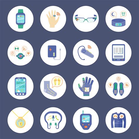 Smart Technology Round Icons Set 478030 Vector Art At Vecteezy