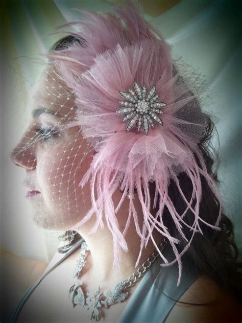 bridal fascinator bridal hairpiece birdcage veil pink etsy pink fascinator bridal