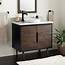 36 Bivins Teak Bathroom Vanity For Semi Recessed Sink  Walnut/Black