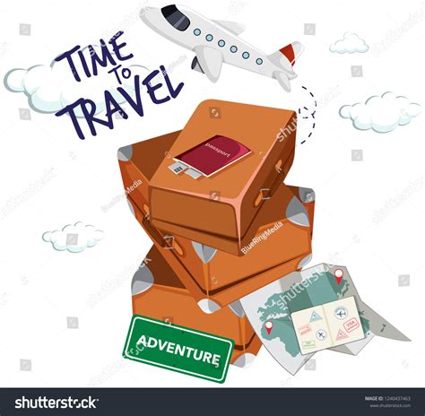 Time Travel Icon Illustration Stock Vector Royalty Free 1240437463