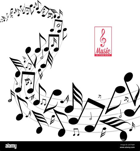 Messy Scattered Music Notes On Stave Stock Vector Image And Art Alamy