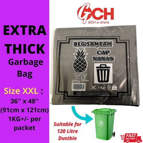 🌟extra Thick🌟 Size Xxl Garbage Bag Rubbish Bag Tebal Plastik Beg