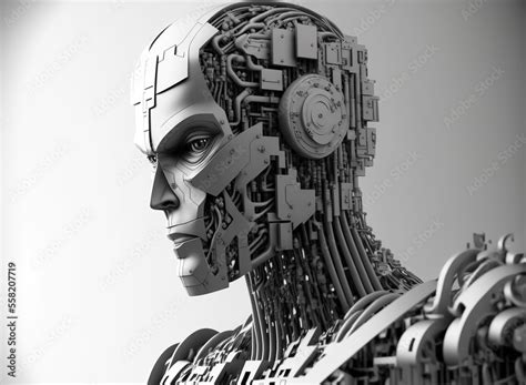 Artificial Intelligence Abstract Cyborg Android Is Not Based On Any