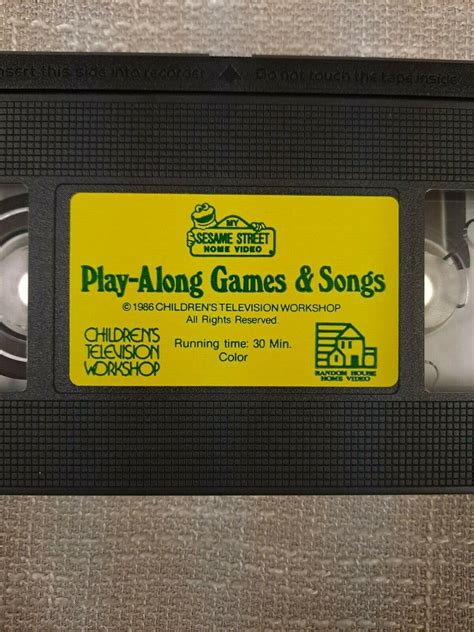 Vintage Sesame Street Play Along Games And Songs Vhs 1986 Rare Jim