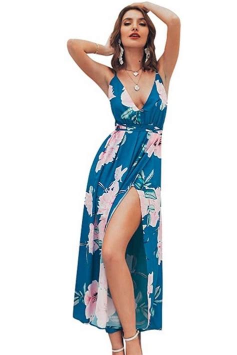 Sell And More Promotion Services Free Shipping Service Womens Sexy Deep V Neck Backless Floral
