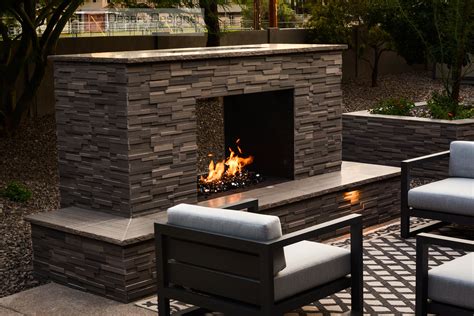 Pin By Ashley Vaughan On Rooftop Terrace Modern Outdoor Fireplace