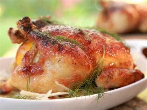 Rinse chicken under cold water and pat dry. Roasted Chicken with Bourbon Pear Butter Glaze Recipe ...
