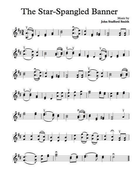 Easy Star Spangled Banner Violin Sheet Music Jimi Hendrix The Star