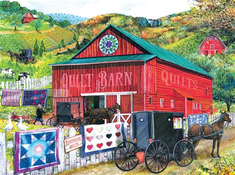 Stopping At The Quilt Barn 1000pc Jigsaw Puzzle By Sunsout Barn