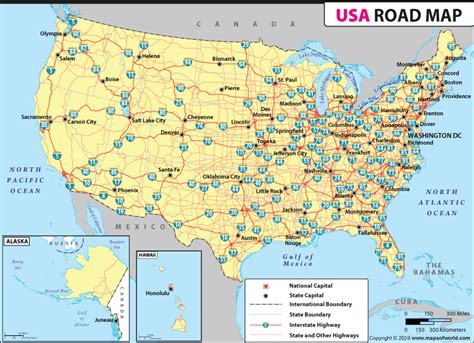 Us Road Map Road Map Of Usa Usa Road Map