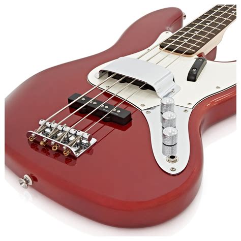 DISC Squier By Fender Vintage Modified Jazz Bass Red FSR At Gear4music