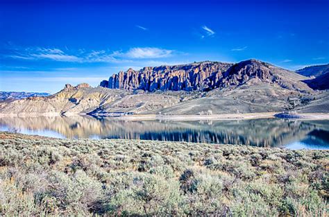 Blue Mesa Reservoir In Gunnison National Forest Colorado Stock Photo