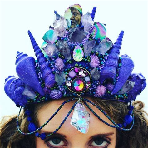 Sale Item Mermaid Seashell Amethyst Crystal Crown Purple Passion