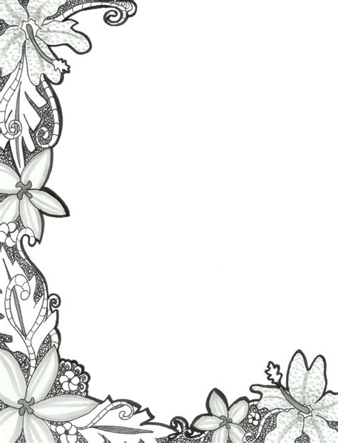 Pencil Project Pencil Border Flower Design Drawing Bmp News