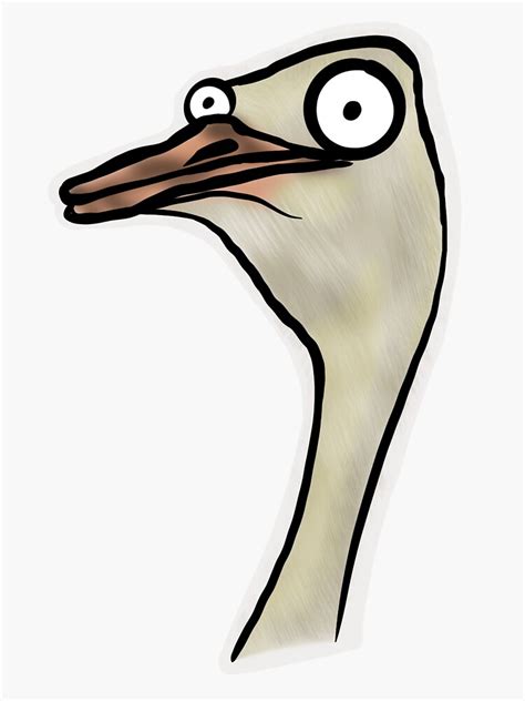 Goofy Ostrich Sticker For Sale By Artfactorri Redbubble