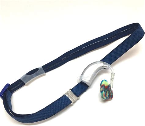 Ear Suspenders Headband For Hearing Aid Retention Navy Adult