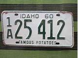 Photos of Idaho License Plates For Sale