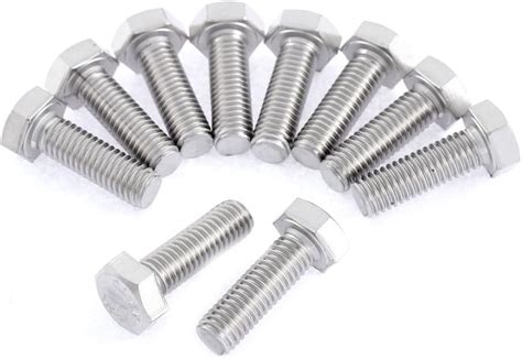 Uxcell M6 X 150mm Fully Threaded Stainless Steel Hex Head Screw Bolt 4