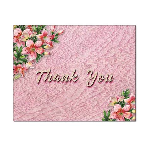 Pink Lilies Thank You Cards The Image Shop