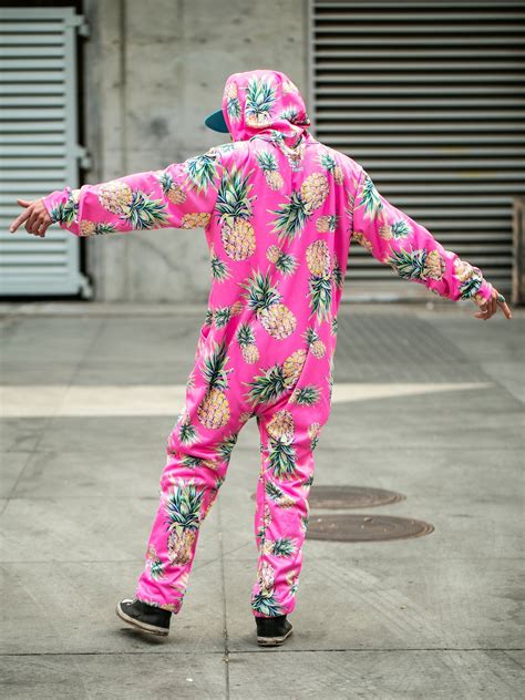 Pink Pineapple Adult Onesie Electro Threads