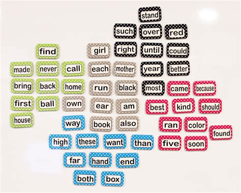 Die Cut Magnetic Sight Words 2nd 100 Level 2 Bell 2 Bell
