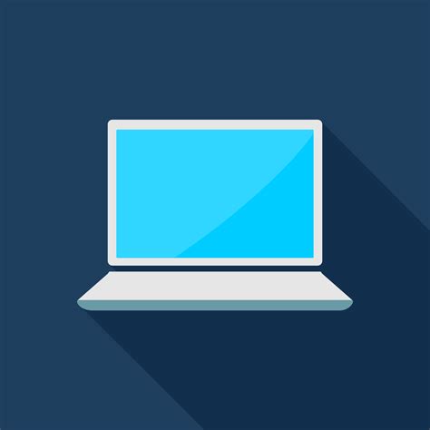 Vector For Free Use Laptop With Blue Display