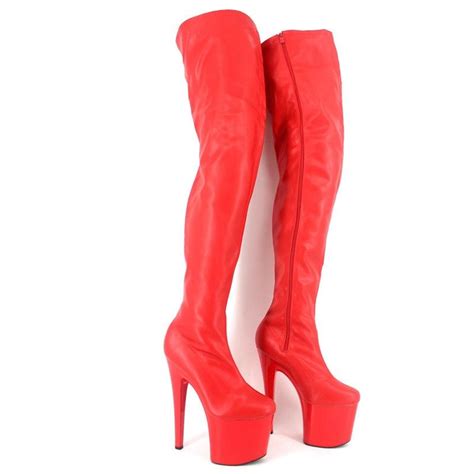 women nightclub thigh high boots dance performance boots patent leather 20cm super high heels