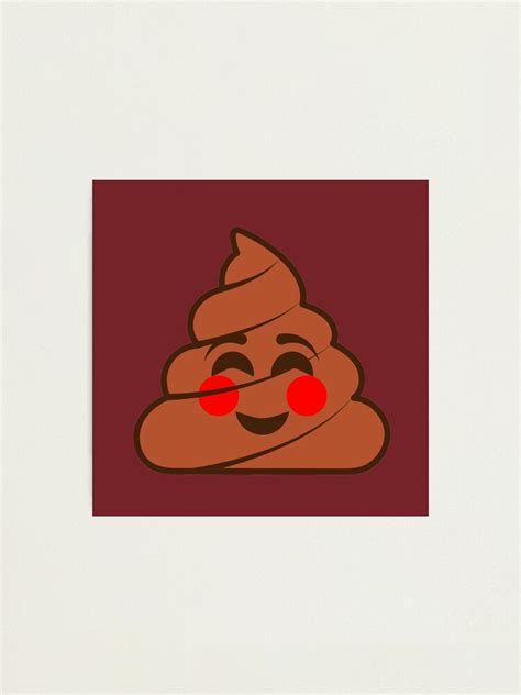 Poop Emoji Blush Photographic Print By Jvshop Redbubble