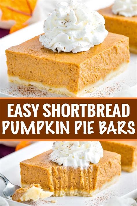 Pumpkin Pie Bars With Shortbread Crust The Chunky Chef