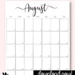 So long as you have adobe reader or a similar.pdf reading. Cute (& Free!) Printable August 2021 Calendar | SaturdayGift