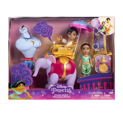 Disney Princess Jasmine Petite Deluxe Gift Set With Aladdin Genie Magic Carpet And Abu For