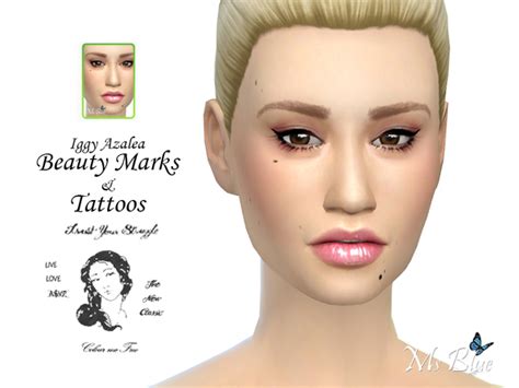 Iggy Azalea Beauty Marks And Tattoos By Ms Blue At Tsr Sims 4 Updates