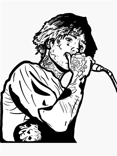 Lil Peep Sticker By Clairemankin Redbubble