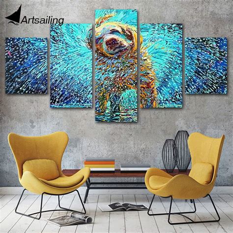 Artsailing Wall Art Canvas Prints Poster Abstract Pictures 5 Pieces