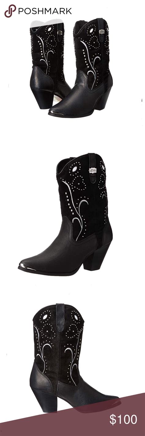 Sale Dingo Ava Black Leathersuede Western Boots Leather Western