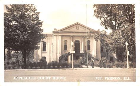 Mt Vernon Illinois Appellate Court House Real Photo Antique Postcard