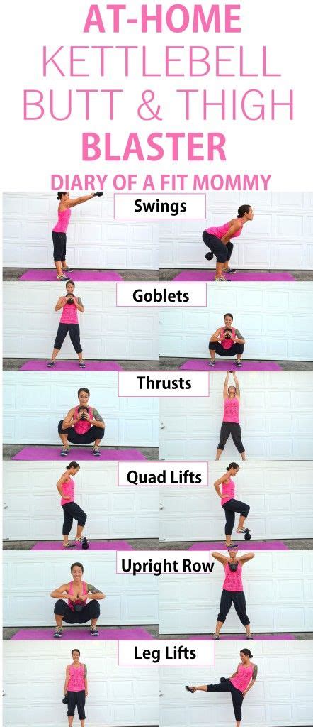 At Home Kettlebell Butt And Thigh Blaster Free Workout Fitness Home