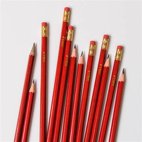 Personalised Red Pencils Able Labels