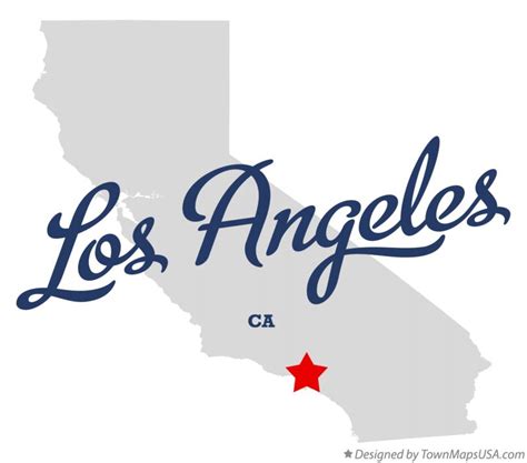 Los Angeles California Usa Map Fredia Bonnibelle