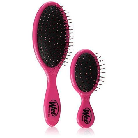 wet brush detangle and squirt hair brush duo pink
