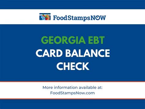 Georgia Ebt Card Balance Phone Number And Login Food Stamps Now