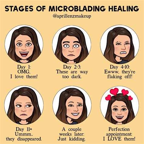 Stages Of Microblading Healing Permanent Makeup Eyebrows