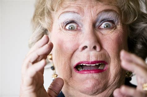 Horrified Senior Woman Stock Photo Image Of Emotion Lady 4072114