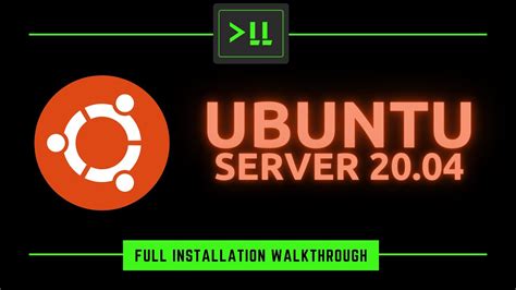 Ubuntu Server 20 04 Full Installation Walkthrough YouTube