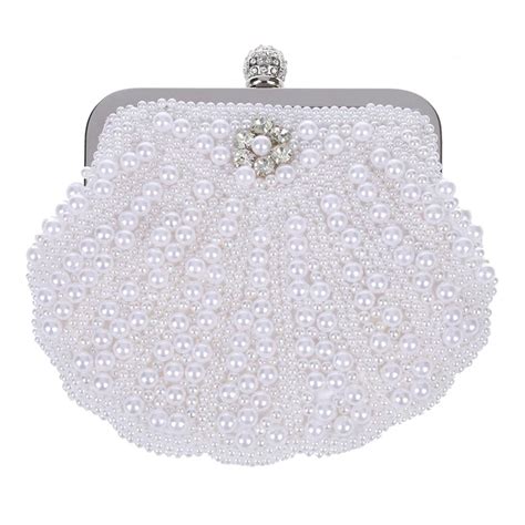 Buy Hot Fashion Elegant Pearl Bridal Hand Clutch Bag