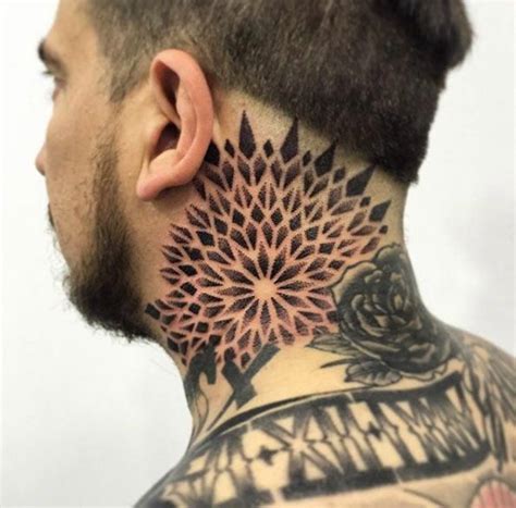 Geometric Shape Tattoo Geometrictattoos Mandala Tattoo Neck