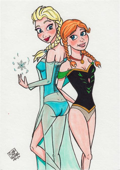Frozen Flirty Sisters By Robboakascooby On Deviantart