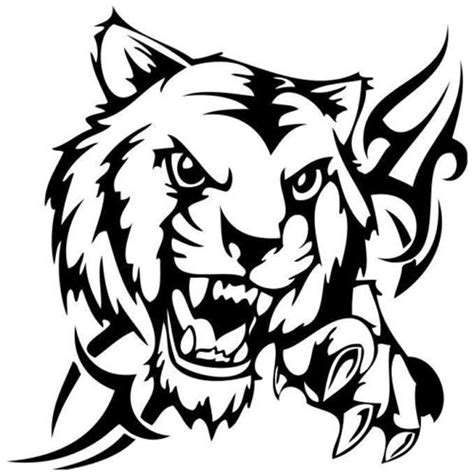 18X18CM Tribal Tattoo Tiger Head Car Sticker Personality Car styling Vinyl Decal S6 2032-in Car ...