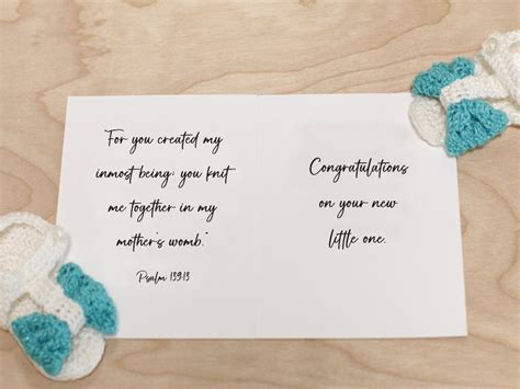 Psalm 139 13 Baby Shower Card Christian Card You Knitted Me Etsy